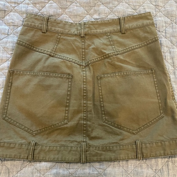 Marissa Webb Eliza heavy canvas skirt, military green - Picture 6 of 6